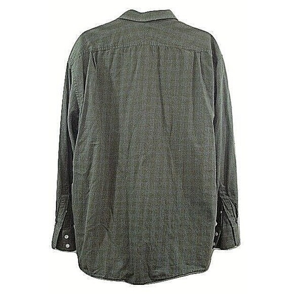 Izod Button Front Shirt Long Sleeve Green Mens Size 2XL - Picture 3 of 4